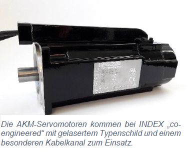 Die AKM-Servomotoren kommen bei INDEX